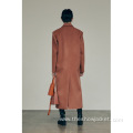 Custom Women Minimalism Pure Color Long Trench Coat